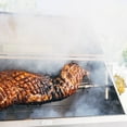 thumbnail image 5 of Ash & Ember 25W Rotisserie Spit Roaster Grill, Rated 125 LB, Stainless Steel Outdoor Charcoal BBQ with Hooded Cover Glass Window, Roast Chicken, Lamb, Pig, Beef, 5 of 6