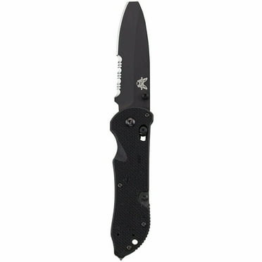 Benchmade Triage Black G-10 3.4" Black Serr 916SBK Knife