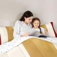 thumbnail image 4 of Homewish Vintage Vertical Lines Twin Comforter Sets,Contemporary Stripe Bedding Set,Red,Reversible,2 Pieces,1 Comforter and 1 Pillowcase, 4 of 7