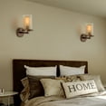 thumbnail image 4 of Vintage Wall Light,Farmhouse Porch Wall Lamp,Indoor Wall Sconces with Glass Shade,Modern Wall Light Fixtures for Mirror Hallway, 4 of 6