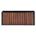 thumbnail image 1 of Grapevine Slat Wood Planter, Rectangular, 23.6IN, 1 of 6