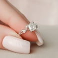thumbnail image 4 of SOLITAIRE JEWELS 1.0CT Cushion Twig Moissanite Diamond Engagement Ring Solid 14K White Gold, 4 of 4