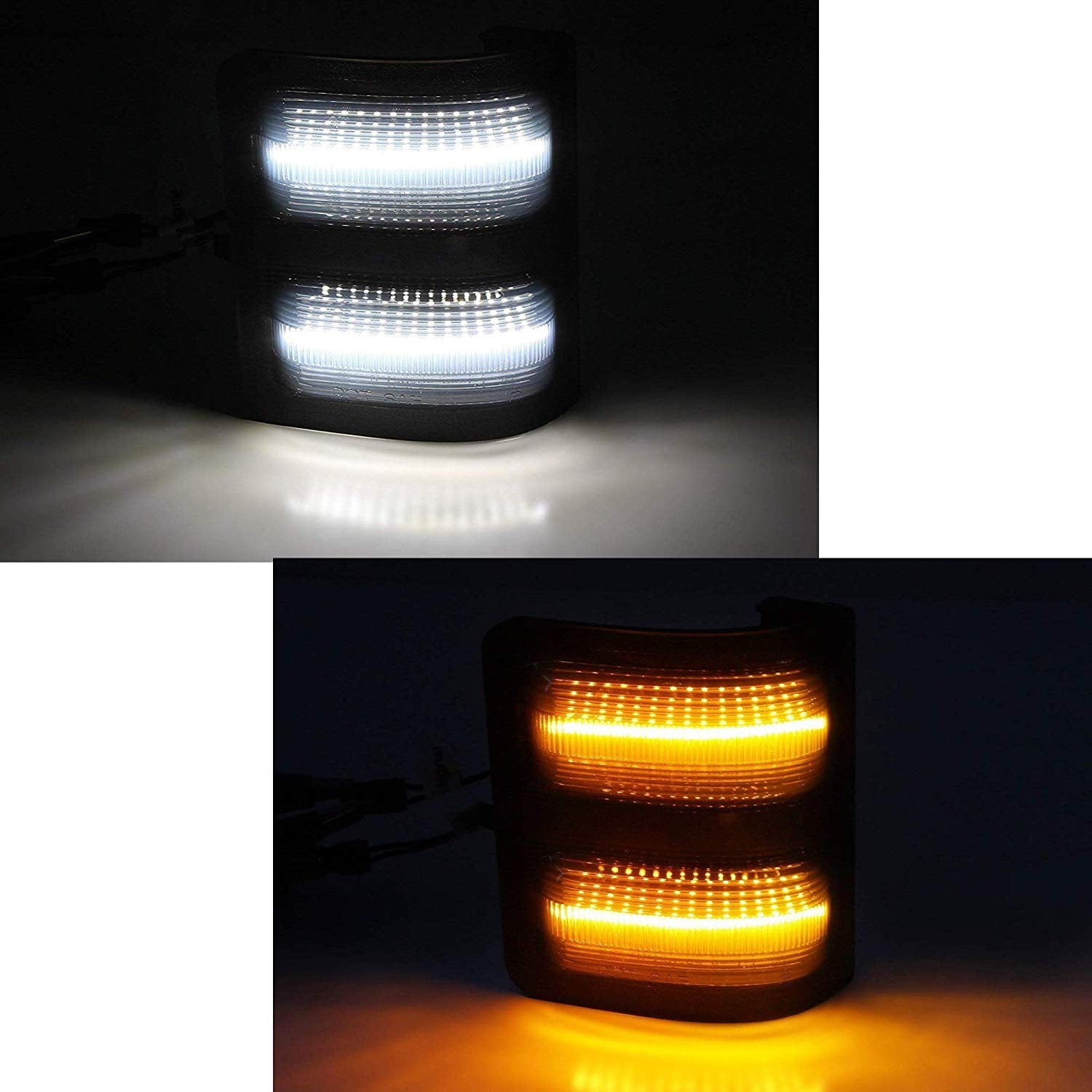 2 Amber LED Turn Signal Light Smoked Lens Partsam Smoked Lens Switchback LED Side Mirror Marker Lamps Compatible with 2008-2016 F250 F350 F450 Super Duty, White LED Parking Light 2 Amber LED Turn Signal Light Smoked Lens Partsam Smoked Lens Switchback LED Side Mirror Marker Lamps Compatible with 2008-2016 F250 F350 F450 Super Duty, White LED Parking Light