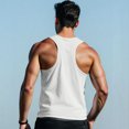 thumbnail image 6 of Fabrcox Waffle Men's Compression Tank Top Crew Neck Mens Sleeveless Shirt Big and Tall Basic Breathable Outdoor Running Men's Muscle Shirts White XXL, 6 of 9