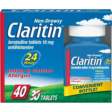 Claritin 24 Hour Non-Drowsy Allergy Relief Tablets,10 mg, 40 Ct (30 10 Bonus)