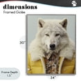 thumbnail image 4 of Stupell Industries Snow Wolf Yellow Jacket Gray Framed Giclee Art, design by Ray Powers, 4 of 9