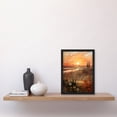 thumbnail image 2 of York Yorkshire Sunset Cityscape View Artwork Painting Artwork Framed Wall Art Print A4, 2 of 5