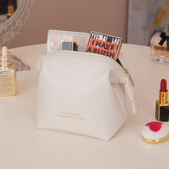 Casual Large Capacity Organizer Case Wash Pouch Travel Organizer Cosmetic Cases Beauty Tools Bag Lipsticks Bag Makeup Bag Waterproof Cosmetic Bag Storage Toiletry Bag WHITE