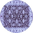 thumbnail image 1 of Ahgly Company Indoor Round Oriental Blue Traditional Area Rugs, 7' Round, 1 of 4