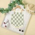 thumbnail image 3 of Blotona Infant Baby Girls Jumpsuit Summer Clothes Checkerboard Plaid Print Sleeveless Bodysuits 3M 6M 12M 18M 24M Newborn Knitted Romper Outfit 0-24M, 3 of 6