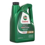 Castrol GTX High Mileage 20W-50 Synthetic Blend Motor Oil, 5 Quarts