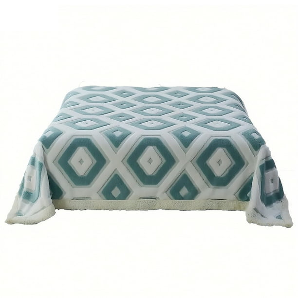 Manta de Piel de Oveja Suave de Doble Capa, Manta Cómoda para Adultos, Sofá Cama, Lavable, Manta Ligera, Cálida Y Adecuada para Todas las Estaciones