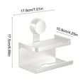 thumbnail image 4 of Yhmxh Toilet Paper Holder with Phone Shelf, Suction Cup Wall Mount Tissue Paper Roll Holder, Rustproof & Multifunctional Toilet Paper Roll Storage, Bathroom Storage Dispenser Apartment Restroom, 4 of 7