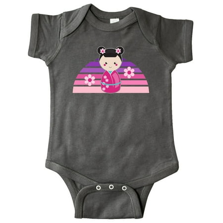 

Inktastic Japan Kokeshi Doll Retro Sunset Gift Baby Girl Bodysuit