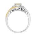 thumbnail image 3 of Brilliance Fine Jewelry Created Opal Diamond Accent Ring in Sterling Silver and 10K Yellow Gold, 3 of 4