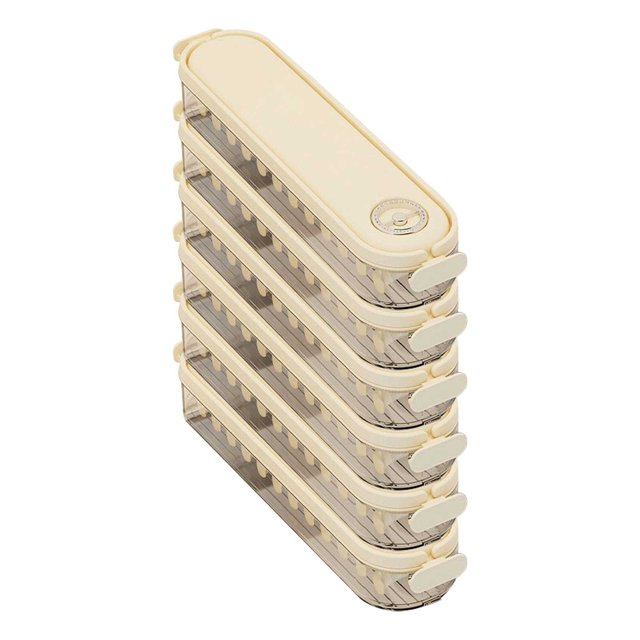 Hinati Offre Limitée Boîtes de Rangement à 6 Niveaux pour Réfrigérateur avec Couvercles Boîte à Raviolis Conteneurs Hermétiques pour Aliments Secs pour Armoires, Comptoir, Tiroirs, sous Évier