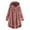Pink, variant on Women's Plus Size Casual Color Block Plush Sweatshirt Hoodie Loose Blouse Warm Coat