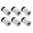 thumbnail image 1 of Unique Bargains 6 Pcs Tube OD 3/8 Pouce à Filetage Femelle NPT 1/8 Pouce pour Connecter les Raccords, 1 of 7