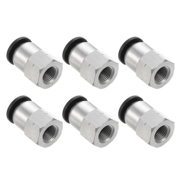 Unique Bargains 6 Pcs Tube OD 3/8 Pouce à Filetage Femelle NPT 1/8 Pouce pour Connecter les Raccords