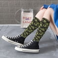 thumbnail image 3 of Lsque Light Green Excavator Printed Crew Socks Men's Women's LightWeight Thin Casual Calf Socks ,Knee High Socks,Cotton Socks, 3 of 9