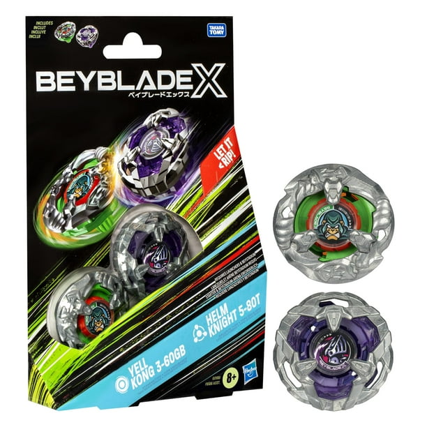Juego Beyblade, paquete doble, Yell Kong, 60 ml, y Helm Knight, 80 g