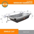 thumbnail image 3 of K&H Pet Products EZ Mount Window Hammock Cat Perch Kitty Sill Window Bed Gray 23 X 12 X 9 Inches, 3 of 8