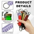 thumbnail image 3 of Llavero de Paracord Trenzado de Alta Resistencia Uxcell, Llavero de Paracord con Abridor de Botellas y Clip de Gancho en D para Camping, Senderismo, Actividades al Aire Libre, Púrpura Claro, 3 of 7