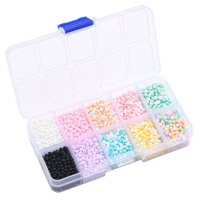 WINAROI Mini Glass Beads Set 3 mm with 24 Grid Storage Box for DIY  Bracelets Children Adults Jewellery Making Craft Projects Mini Colours  Beads : : Home & Kitchen