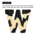 thumbnail image 4 of Uxcell Letter W Chenille Stitch Sew On Letter Patch Camouflage White 3.9" Chenille Embroidered Camo Letter Patch, 4 of 6
