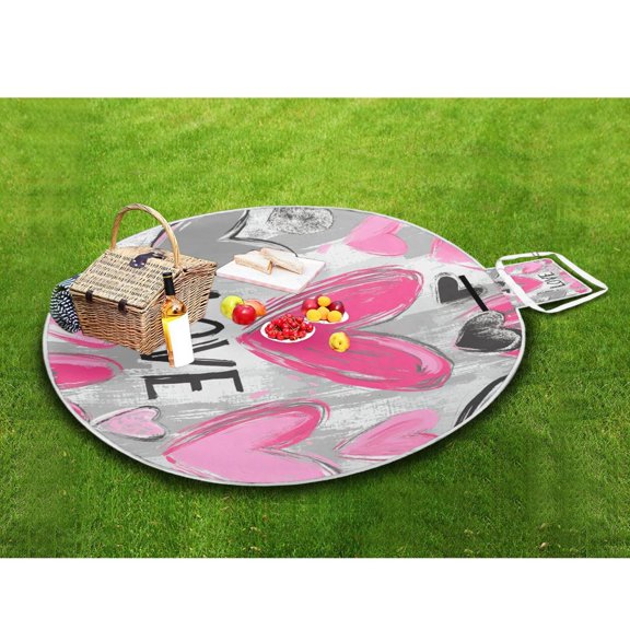 Picnic Blankets Teencool Beach Blanket Creatively Eternal Floral Embrace Pattern Outdoor Blanket for Travel