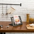 thumbnail image 4 of MyGift Adjustable Cookbook Stand, Rustic Dark Gray Wood, 4 of 6