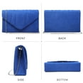 thumbnail image 6 of Dasein Women's Evening Bag Pleated Envelope Clutch Handbag Wedding Party Bridal Purse, 6 of 7