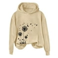 thumbnail image 1 of WZXFASHION Chandail à Capuche Décontracté Ample Imprimé Pissenlit Automne Hiver pour Femmes 50 % de Réduction, 1 of 4