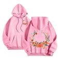 thumbnail image 2 of WFJCJPAF 2025 New Thanksgiving Plus Size Tops,Women Print Long Sleeve Loose Fashion Pullover Hoodies Tops Sweatshrits,Thanksgiving Tops for Women - Pink XL, 2 of 3