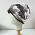 thumbnail image 4 of Opvise Men Fashion Winter Hat Camouflage Print Fleece Baggy Elastic Soft Cold-proof Lightweight Breathable Color Matching Men Beanie for Daily Wear Coffee, 4 of 8