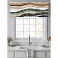 thumbnail image 2 of Abstract Wave Texture Valances for Windows Retro Brown Brown Bump Kitchen Valance Curtain Rod Pocket Small Curtains for Cafe Bathroom Laundry Basement 60" x 18", 2 of 8