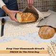 thumbnail image 2 of URTERYSER Linen Bread Bag with Liner Food-Grade Homemade Sourdough Storage Pouches Bread Container, 2 of 9