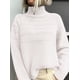 thumbnail image 4 of Suéter PRETTYGARDEN Cuello Alto Tejido Grueso Blanco Talle Grande, 4 of 6