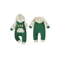 thumbnail image 2 of BemeyourBBs Newborn Baby Boys Girls Christmas Outfit Gingerbread Man Romper Christmas Long Sleeve Pocket Hooded Jumpsuit, 2 of 9