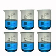 Beaker Borosilicate Glass with Graduations 800ml 6-Pack