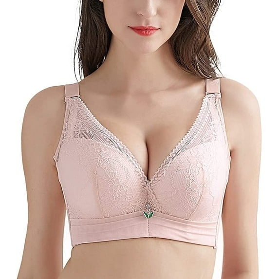 FallSweet Lace Push Up Bra for Women Underwire Comfort Padded Brassiere C/D Cup