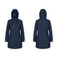 thumbnail image 5 of Zynoxe Women's Windbreaker Jackets Lightweight Zip Up Waterproof Jackets for Women Relaxed Mid Length Long Sleeve Drawstring Hooded Jacket Versatile Solid Color Outdoor Coat with Side Pockets S, 5 of 10