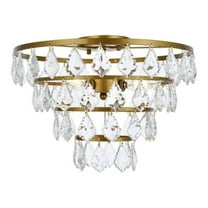 Ella 16 inch flush mount in brass