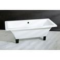 thumbnail image 3 of Aqua Eden VTSQ713218A1 71-Inch Acrylic Double Ended Clawfoot Tub (No Faucet Drillings), White/Polished Chrome, 3 of 5