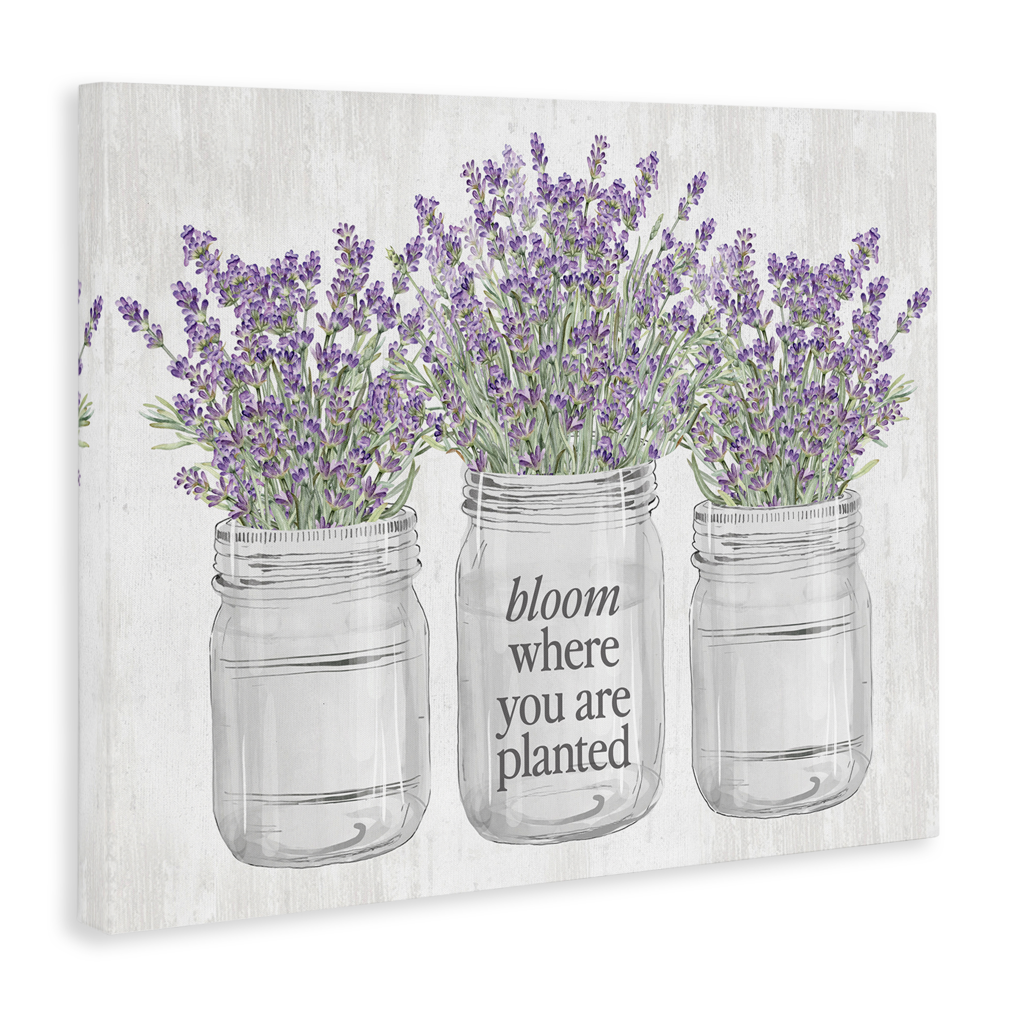 Stupell Industries Where You're Planted Botanical & Floral Painting Gallery Wrapped Canvas Art Print Wall Art, 40 x 30