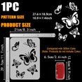 thumbnail image 2 of Simple Butterfly Painting Stencil 8.3x11.7inch Multiple Butterflies Pattern Template Reusable Butterfly Pattern Animal Theme Template for DIY Painting on Wood Wall Canvas Fabric Furniture, 2 of 7