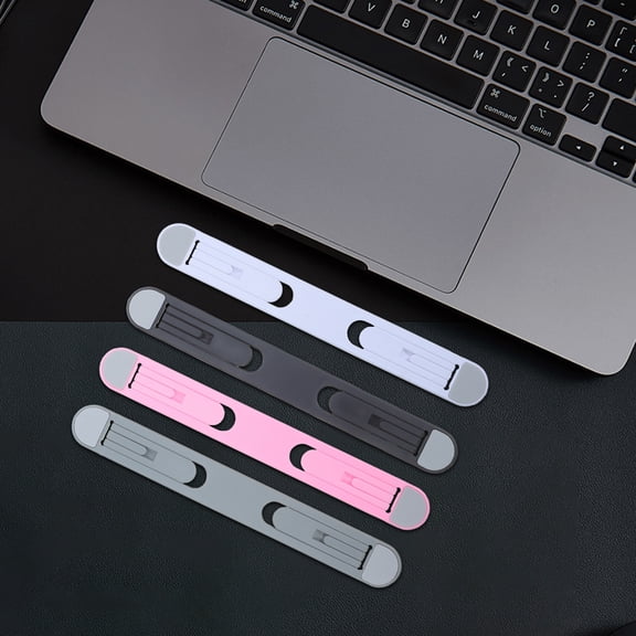 DRAFIDEEP 4-Pack Foldable Laptop Stand Adjustable Portable Cooling Riser for Work, Travel, and Home Office Use