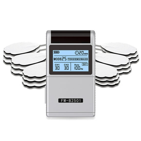 4-in-1 Dual Channel TENS Unit Muscle Stimulator Machine for Pain with 25 Modes 30 Level Strength Relief Massage/DIY/EMS Electrodes Muscle Stimulator with 2pcs Electrode Tube 3 Pairs Electrode Pads