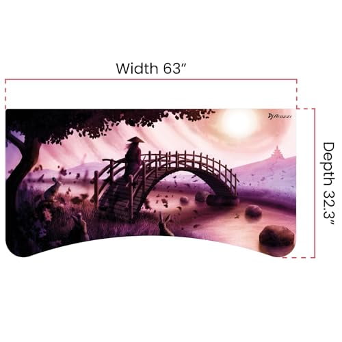 Arozzi Arena Gaming Desk Mat, Full Surface Custom Desk Pad, Interchangeable, Water Resistant & Washable Computer Desk Mouse Pad with Stitched Edges (D015)