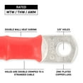 thumbnail image 4 of AWG #2/0 Red Battery Interconnect Cable 18" with 3/8" Lugs ASSEMBLED IN USA, 4 of 4